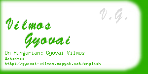 vilmos gyovai business card